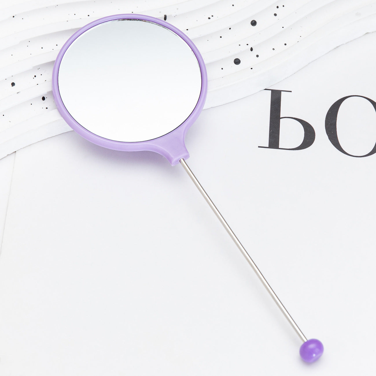 Wholesale Hand Holding Round DIY Beaded Small Mirror Portable HD Mirror Handheld Mirror